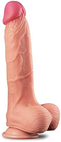 Annark 25CM 100% Safe Novelty Big Size Silicone Toys with Suction Cup, Super Gift Molded from Real Man for Woman