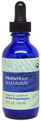 Motherlove Shatavari Organic Herbal Breastfeeding Supplement for Female Hormone Balance and Lactation Support, 2 oz Liquid Tincture