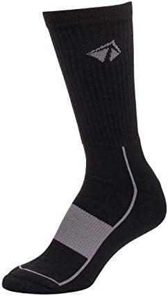 LIFT 23 Atacama Moisture Wicking Performance Socks, Comfort Compression Fit (X-Large, Titanium Black)