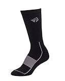 LIFT 23 Atacama Moisture Wicking Performance Socks, Comfort Compression Fit (Large, Titanium Black)