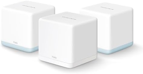 Halo H1200G (3-pack) - WiFi Mesh AC1200 Gigabit Dual Band, cobertura até 320 m², Roaming Inteligente, 1,2 Gbps, 6 portas Gigabit, Controlo de Aplicações