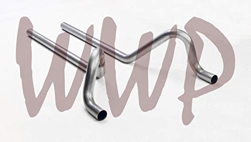 Dual 2.50" SS Stainless Steel SS409 Prebent Mandrel Bent Exhaust Tailpipes For 55-57 Chevrolet Bel Air Sedan V8