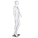 Giantex Female Mannequin Stand Dress Form Full Body Durable Plastic Display Head Turns Dress (White, Style 4)