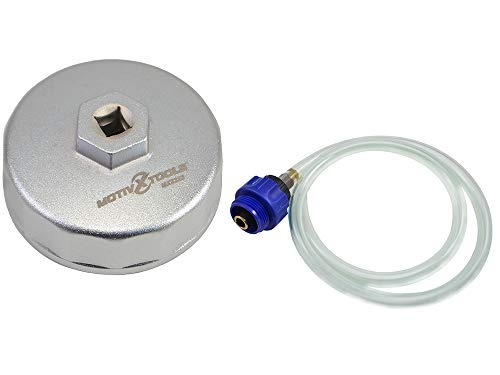 Motivx Tools Universal 74mm Oil Filter Wrench with Drain Tool for Audi & Volkswagon