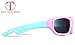 ATTCL Girls' Kids Sports TR90 Polarized Sunglasses Wayfarer Style For Boys Girls 864 Pink Blue