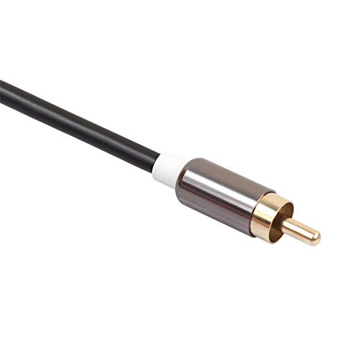 3.5 mm to 2 RCA Audio Cable 1m AUX Splitter Stereo Male to Male Adapter Cable Black