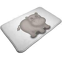 ASHOK ETHAN Large Soft and Absorbent Rugs,Bathroom Rug Mat (30 X 18 Inch) Cute Baby Hippo Machine Wash/Dry,Floor Mats for Tub, Shower and Bath Room