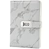 Lirener PU lederen wachtwoord notebook (marmer patroon), A5 formaat draad binden mode dagelijks Notebook wachtwoord…