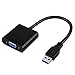 USB 3.0 to VGA Adapter Multi-display Video Converter- PC Laptop Windows 7/8/8.1/10,Desktop, Laptop, PC, Monitor, Projector, HDTV, Chromebook (Black)