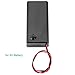 uxcell® 3pcs Two Wire Leads ON/OFF Switch Black 9V Battery Holder Case w Cover
