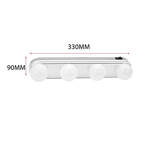 Studio Glow Make Up Light Super Bright 4 LED Bulbs Portable Cosmetic Mirror Light Kit Battery Powered Makeup Light - Thumbnail 5