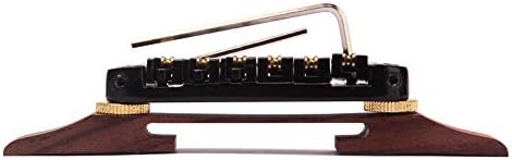 Alnicov Guitar Roller Saddles Rosewood Bridge Set For Jazz Guitar - Image 3