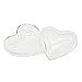 KEIVA 100mm Clear Plastic Acrylic Fillable Hearts Shape Ball Craft Ornament- Pack of 10 (Heart Size 100mm)