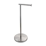 KES SUS304 Stainless Steel Bathroom Lavatory Pedestal Toilet Paper Holder and Dispenser Free Standing Brushed, BPH280S1-2