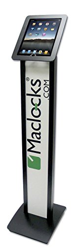 Maclocks 140B213EXENB Executive Enclosure Kiosk with BrandMe Floor Stand for iPad 2/3/4, iPad Air, iPad Air 2, Pro 9.7, iPad 9.7 (Black)