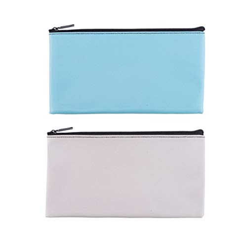 LUNASMILE 2 Pack Leatherette Securit Bank Deposit Bag, Check Wallet,Utility Zipper Coin Bag, Cash Bag, Check Bag,11 x 6 Inches with Upgraded Zipper - Thumbnail 3