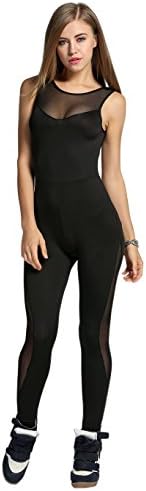 Qullyo Womens Sexy Leotard Jumpsuit Bodysuit Playsuit Yoga Club Rompers Long Trousers