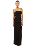 PattyBoutik Women's Strapless Pleated Blouson Maxi Dress