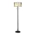 Serena D'italia Tiffany Style Lamps, Blue Contemporary Floor Lamp, Mosaic Stained Glass Lamp and Bronze Finish Base, Double Pull Chain (Blue, White, Yellow)