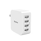 EasyAcc 40W 8A Wall Charger 4-Port USB Travel Charger with Foldable Plug, Smart Charge Technology for iPhone 6s, 6 Plus, iPad Pro / Air / Mini, Galaxy S7 S6 Edge and More