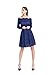 MAGICMK Women's Vintage Floral Lace Long Sleeve Formal Swing Dress Party Business Cocktail