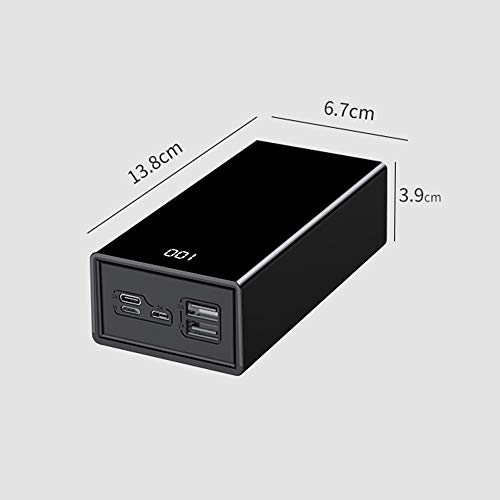 SACYSAC 50.000 mAh grote capaciteit powerbank is compatibel met Huawei compatibel met Apple-mobiele telefoons, zwart - Afbeelding 3