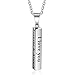 Love Jewelry Personalized Couple Stainless Steel Necklace Engraved Initial Name Vertical Bar Necklace Birthday Gift