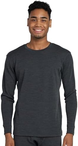 Ultra Dry Long Sleeve Thermal Black Shirts for Men - Fleece Lined