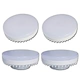 Dimmable GX53 LED Light Bulb,7.5W Soft White 3000K Replacement Traditional Halogen GX53 Spotlight for Cabinet,Exhibition,Showcase,Shop Showroom,Ceiling Lamp,4 Pack,Chener