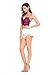 Persun Women Red Sheer Eyelash Lace Spaghetti Strap Crop Cami Top Medium