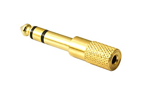 SICOHOME Headphone Adapter Stereo Gold Plug 1/4-inch (6.3mm) Male to 1/8-inch (3.5mm) Female Gold Plated