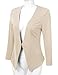 DRESSIS Women's Collareless Open Front High Low Blazer