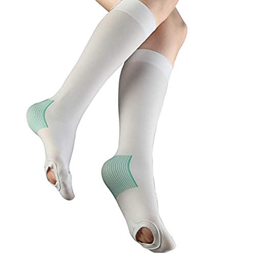 Anti-Embolism Knee Length Stockings for Women, 13-18 mmHg, Medical Grade (XL)