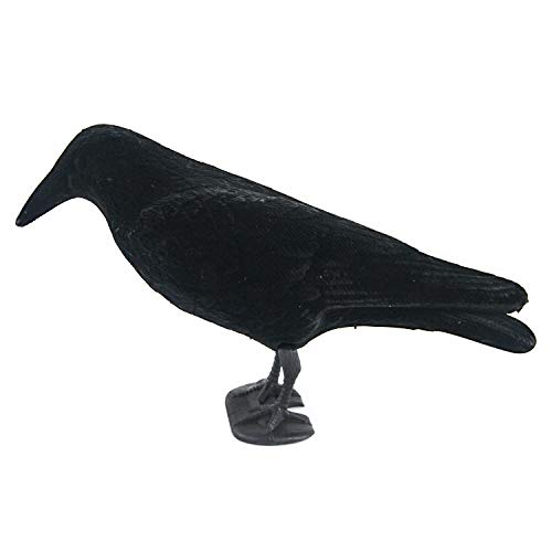GUGULUZA Crow Decoys Full Body Plastic Crow Decoy for Hunting, Black