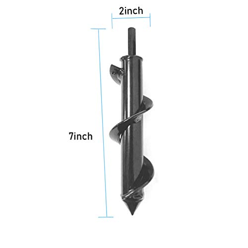 SuperThinker Auger Drill Bit, Garden Plant Flower Bulb Auger Rapid Planter for Planting Bulb Seedlings & Bedding Plant Auger for 3/8" Hex Drive Drill Earth Auger Drill Fence Post Umbrella Hole Digger