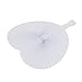 Cusfull 48 Pack White Folding Paper Fans Handheld Paper Fans for Wedding/Party/Party Favours (Heart Shape)