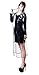 Flesser® Womens Hooded Transparent Clear Raincoat Cute Waterproof Rainwear With Edge Black(Long)