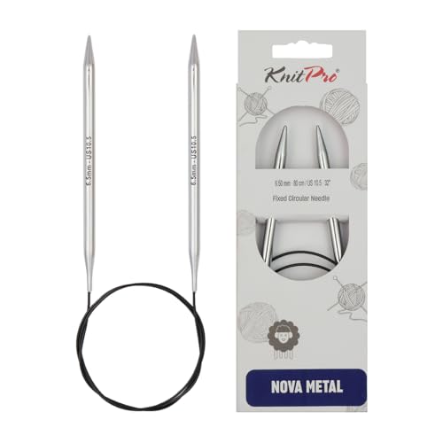 KnitPro - Nova Metal (60 cm, 6,50) Aghi a Maglia Circolare - 1 unità