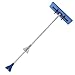 Snow Joe SJBLZD 18-Inch Snow Broom Snow Removal Tool w/52-Inch Compact Handle w/ 4-Inch Oversized Ice Scraper