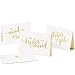WRAPAHOLIC Gold Hot Stamping Bride Invitation Card - Bridal Thank You Cards Thank Bridesmaid Card, Maid of Honor, Flower Girl - 10 Pack