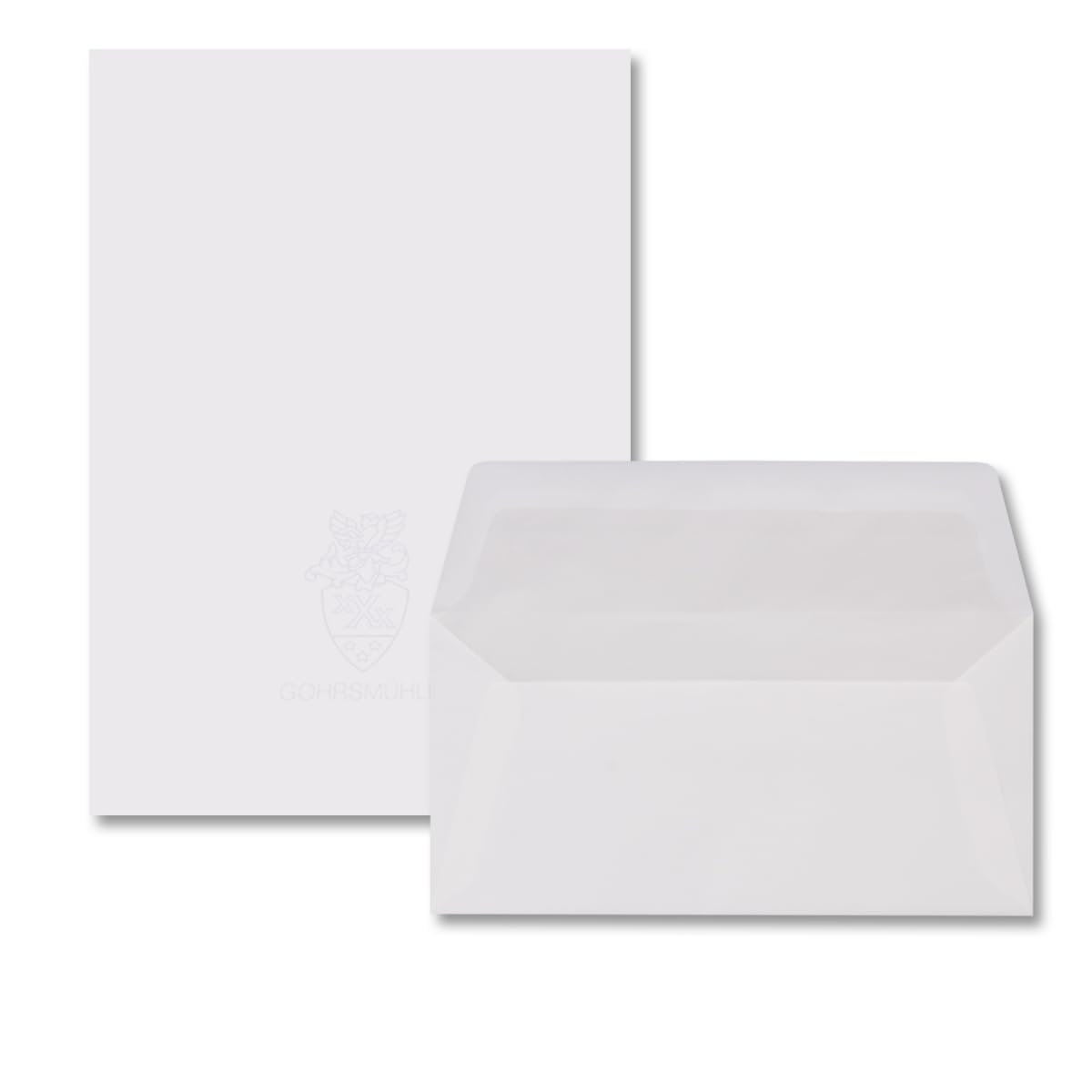 Zanders Gohrsmühle Paper, white matt DIN A4 with envelopes, DIN long, lined, for documents, business mail a4 White