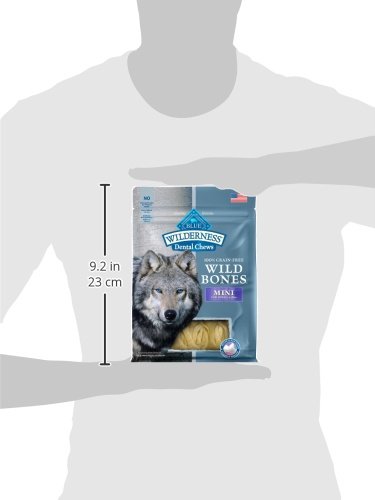 BLUE BUFFALO WILDERNESS WILD BONES GRAIN-FREE DENTAL CHEWS DOG TREATS, MINI, 10-OZ BAG
