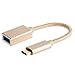 Type C Adapter, CableCreation USB C to USB 3.0 A Female Adapter Cable, USB-C OTG Cable, for New Macbook,Huawei MateBook & New Type C devices and More Type C devices, 0.5ft/ Gold