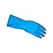 Amazon Basics Professional Reusable Rubber Gloves, Large, Blue, 3-Pack