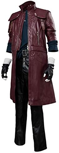 Adult Game Cosplay Coat Dante Cosplay Jacket Halloween Cosplay Costume Coat Uniform Suit