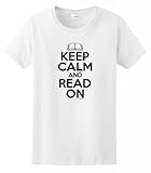 Keep Calm and Read On Ladies T-Shirt