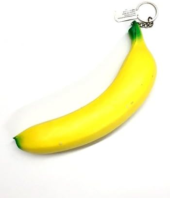 You Get 1 Cute Banana Squishy Fruit Toy Extra Soft Relieve Stress Gift With Keychain Clip
