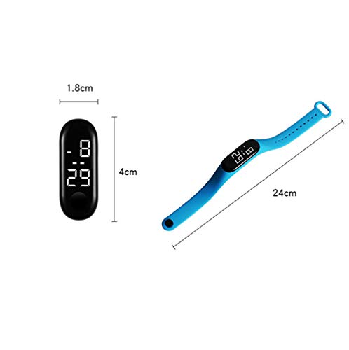 Boys Watch LED Sport Digital Touch Screen Outdoor Black Watches Boys Girls Men Women Gift Dress Watch New Black (White Light)