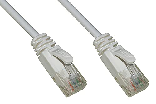 LINK - Câble réseau CATÉGORIE 6 non blindé UTP couleur gris HALOGENFREE MT 0,5 Slim