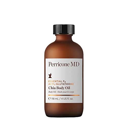 Perricone MD Essential Fx Acyl-Glutathione Chia Body Oil 118ml- Fast-Absorbing Dry Body Oil with Vitamin F & Chia Seed – Nourishing – Non-Greasy, Lightweight Formula